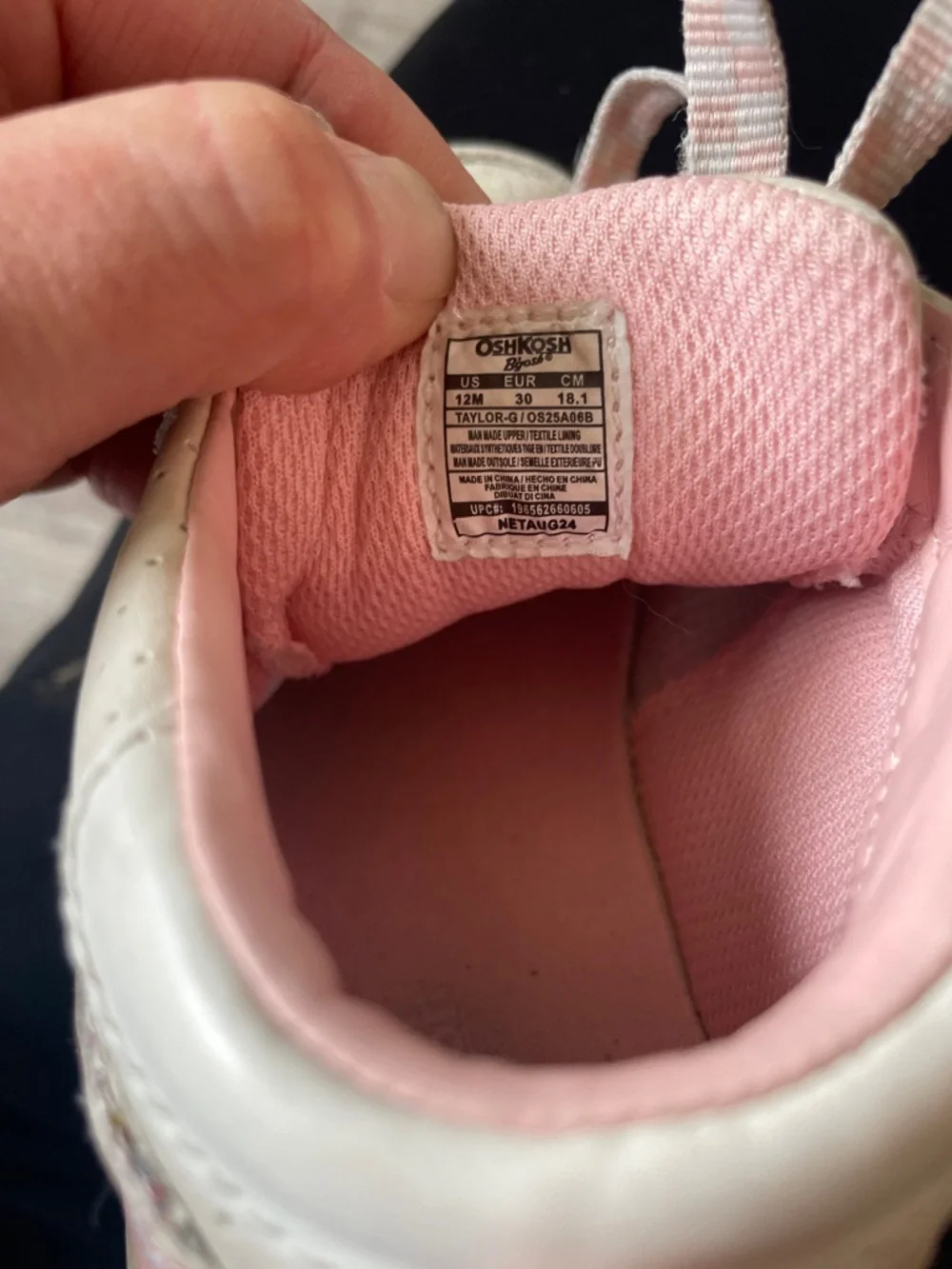 Osh kosh sneakers with glitter